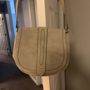 Express suede fry bag crossbody